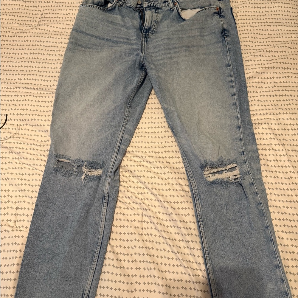 Light Blue Distressed Men’s Jeans